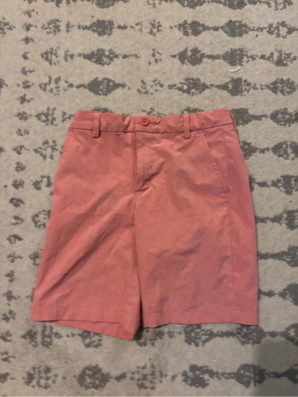 Vineyard Vines Salmon Flat-Front Cotton Shorts